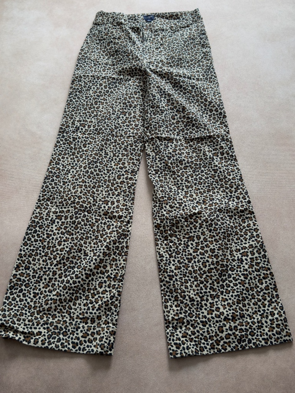 J. Crew Factory Lizzie high-rise patch-pocket wide-leg pant • size 27 • BW803